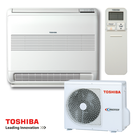 Инверторни климатици Инверторен климатик Toshiba Bi-flow RAS-B18J2FVG-E1 + RAS-18J2AVSG-E – подов тип 2026-05-22